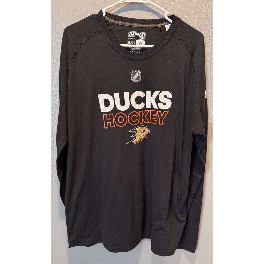 Adidas NHL Ducks Hockey Shirt Men's XL Long Sleeve